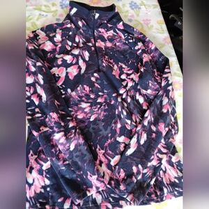 Columbia Women's Size Large spring floral quarter zip pullover outerwear jacket